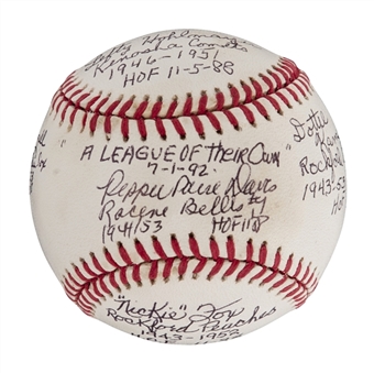 A League Of Their Own Multi Signed and Inscribed N.L. Baseball  (6 Sigs) (PSA/DNA)